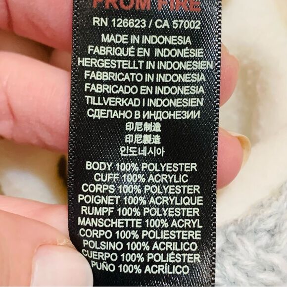 Hunter Boot liners cream fleece grey cable knit trim size xl - Picture 5 of 6